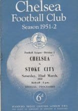 Chelsea v Stoke City  22-Mar-1952
