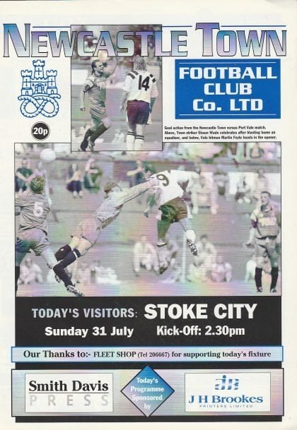 Newcastle Town v Stoke City 31-Jul-1994