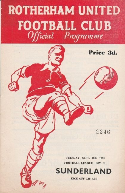 Rotherham United v Sunderland  11-Sep-1962