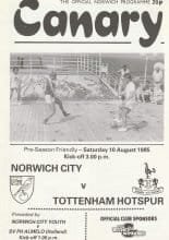 Norwich City v Tottenham Hotspur 10-Aug-1985