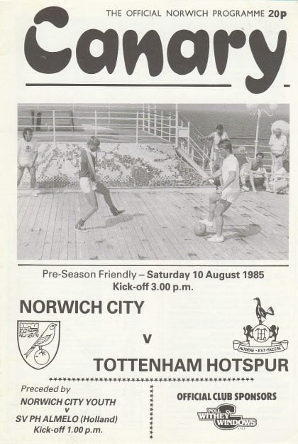 Norwich City v Tottenham Hotspur 10-Aug-1985