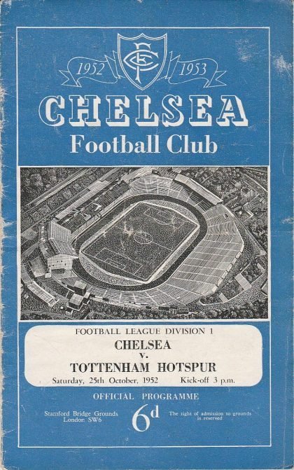 Chelsea v Tottenham Hotspur  25-Oct-1952
