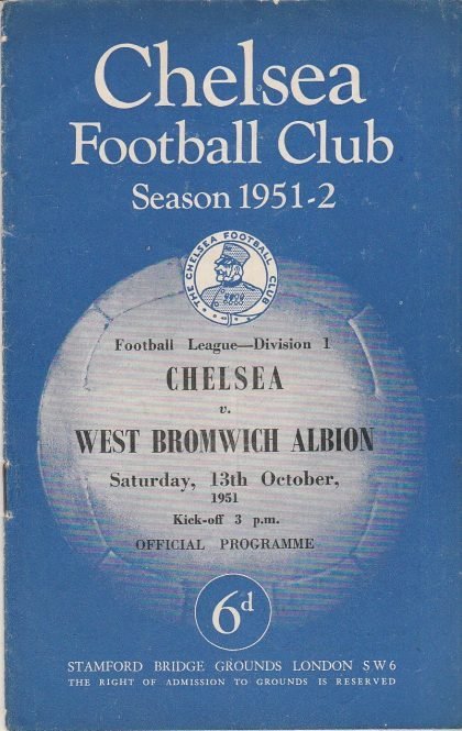 Chelsea v West Bromwich Albion 13-Oct-1951