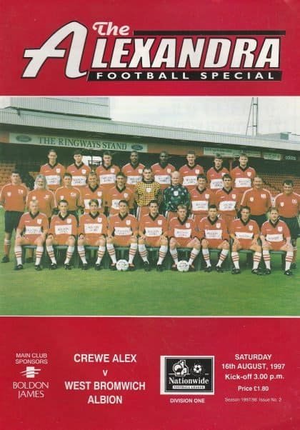 Crewe Alexandra v West Bromwich Albion 16-Aug-1997