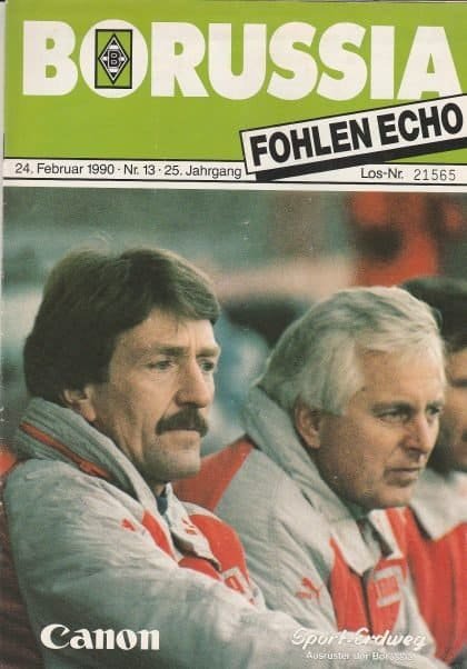 Borussia Monchengladbach v Werder Bremen   24-Feb-1990