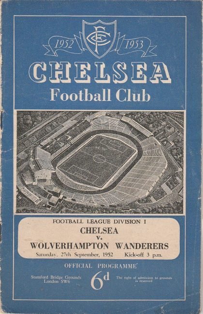 Chelsea v Wolverhampton Wanderers  27-Sep-1952