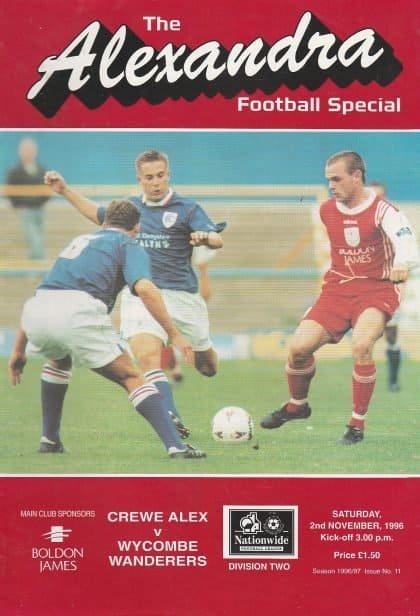 Crewe Alexandra v Wycombe Wanderers 02-Nov-1996