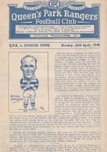 Queens Park Rangers v Swansea Town 26-Apr-1948