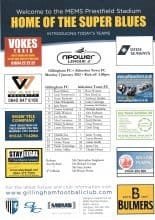 Gillingham v Aldershot Town  02-Jan-2012