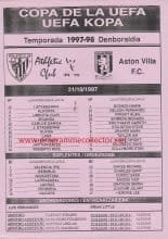 Athletic Bilbao v Aston Villa 21-Oct-1997