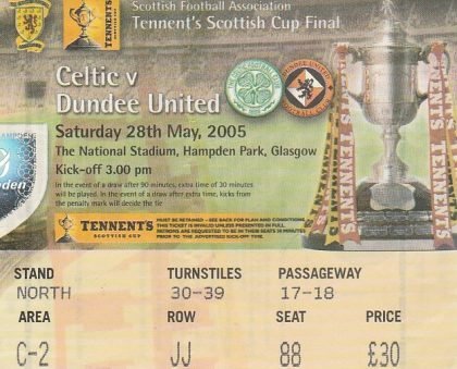 Glasglow Celtic v Dundee United 28-May-2005