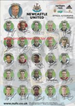 Newcastle United 2004-05 autographed sheet