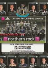 Newcastle United 2007-08 autographed sheet