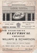 Luton Town v Bristol Rovers 08-Oct-1960