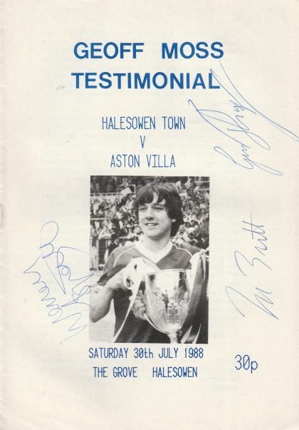 Halesowen Town v Aston Villa 30-Jul-1988