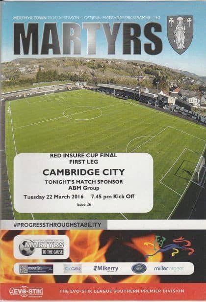 Merthyr Town v Cambridge City  22-Mar-2016
