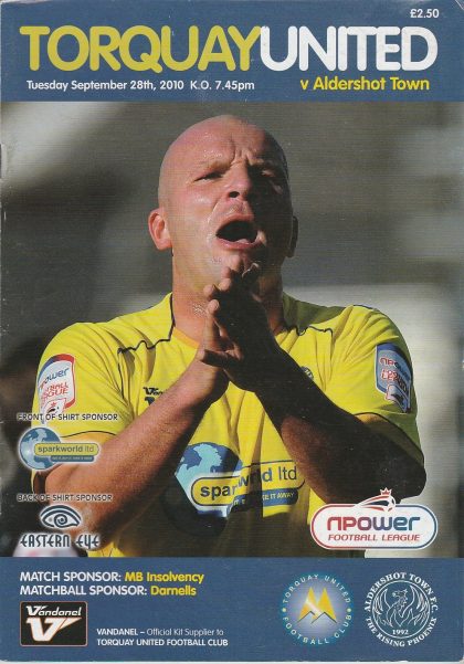 Torquay United v Aldershot Town 28-Sep-2010