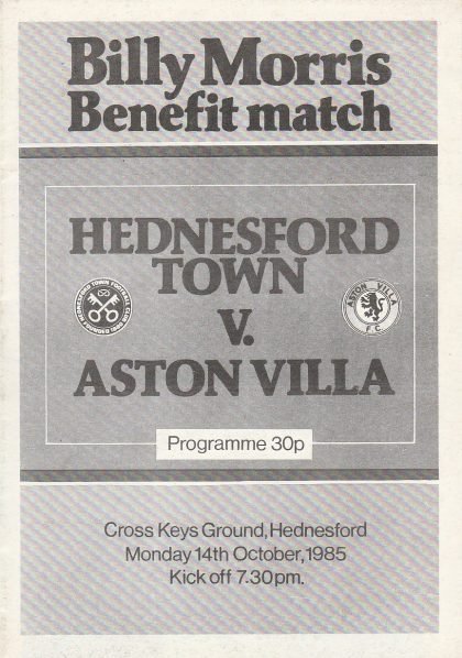 Hednesford Town v Aston Villa 14-Oct-1985