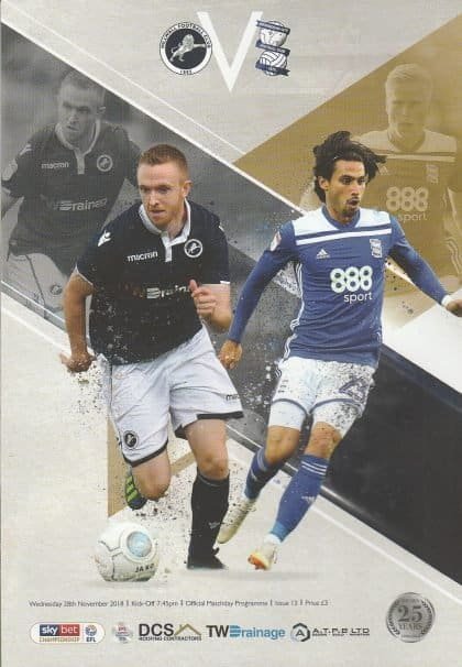 Millwall v Birmingham City   28-Nov-2018