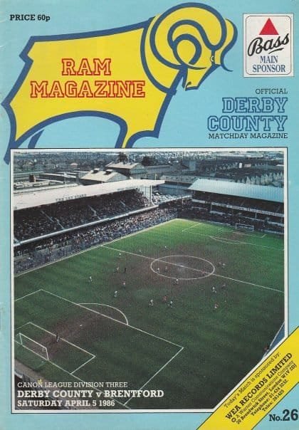 Derby County v Brentford 05-Apr-1986