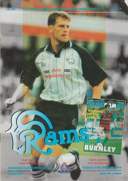 Derby County v Burnley 27-Dec-1994