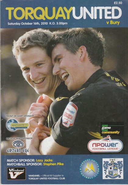 Torquay United v Bury  16-Oct-2010