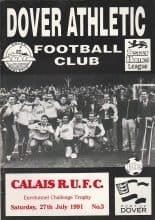 Dover Athletic v Calais Racing Union  27-Jul-1991
