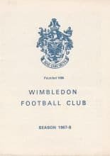 Wimbledon v Cambridge United  06-Apr-1968