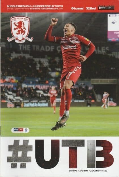 Middlesbrough v Huddersfield Town   26-Dec-2019