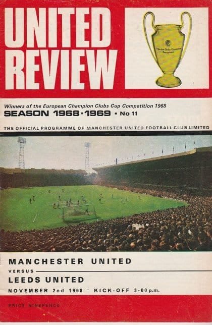 Manchester United v Leeds United 02-Nov-1968