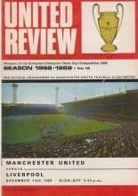 Manchester United v Liverpool 14-Dec-1968