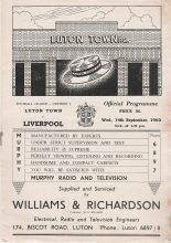 Luton Town v Liverpool 14-Sep-1960