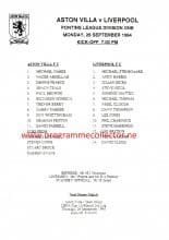 Aston Villa Reserves v Liverpool Reserves 26-Sep-1994