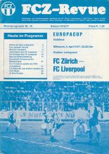 FC Zurich v Liverpool   06-Apr-1977