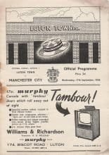 Luton Town v Manchester City 17-Sep-1958
