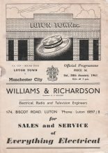 Luton Town v Manchester City 28-Jan-1961