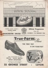 Luton Town v Manchester United  11-Feb-1956