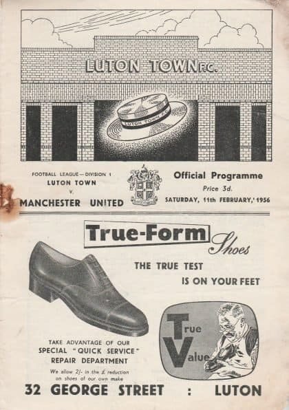 Luton Town v Manchester United  11-Feb-1956