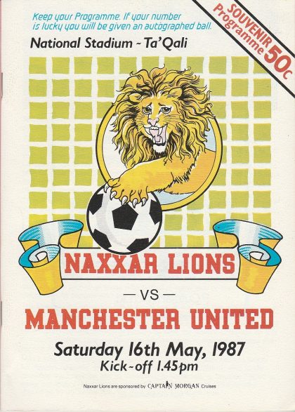 Naxxar Lions v Manchester United 16-May-1987