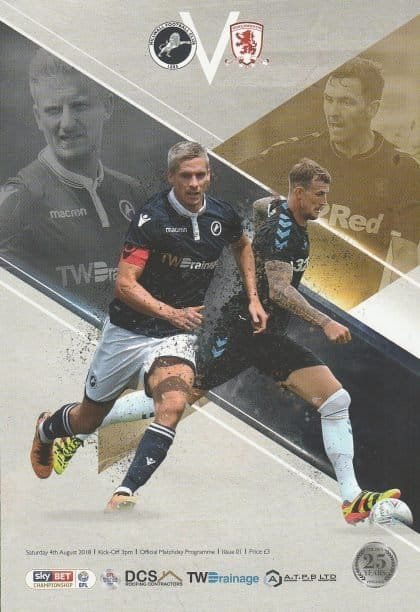 Millwall v Middlesbrough   04-Aug-2018