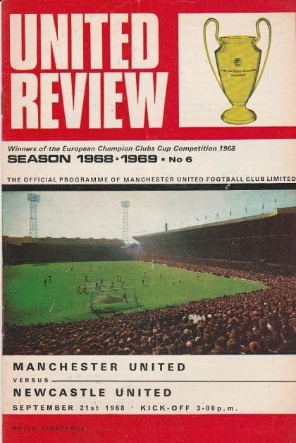 Manchester United v Newcastle United 21-Sep-1968