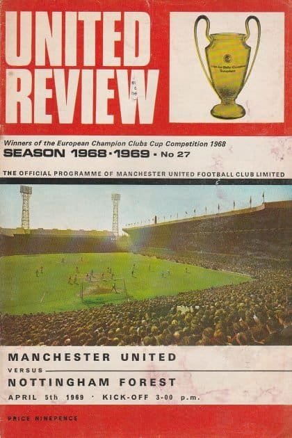Manchester United v Nottingham Forest 05-Apr-1969