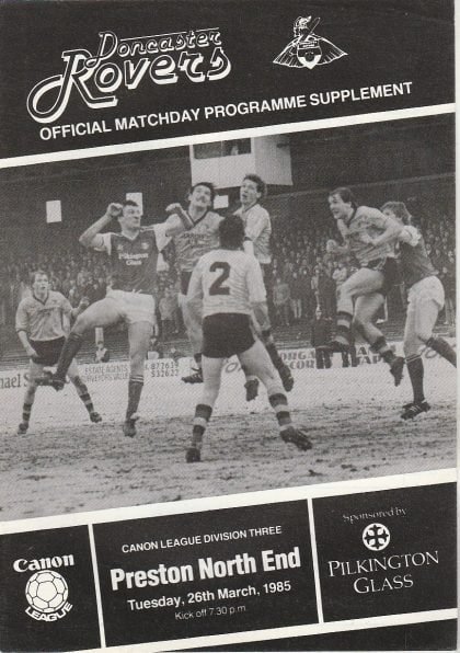 Doncaster Rovers v Preston North End 26-Mar-1985