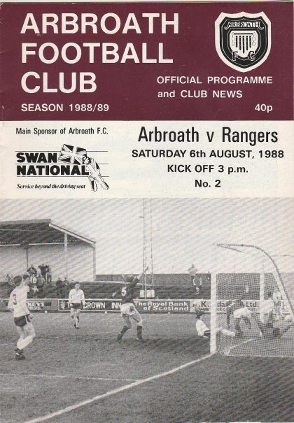 Arbroath v Glasgow Rangers 06-Aug-1988