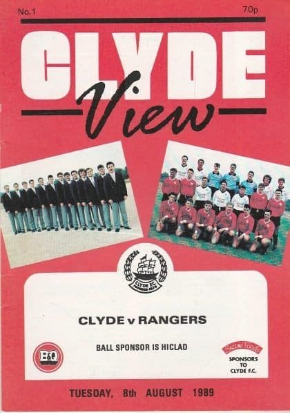 Clyde v Glasgow Rangers 08-Aug-1989