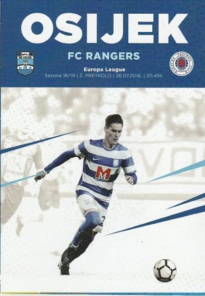 Osijek v Glasgow Rangers  26-Jul-2018