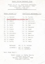 Aston Villa Reserves v Sheffield Wednesday Reserves 28-Sep-1988
