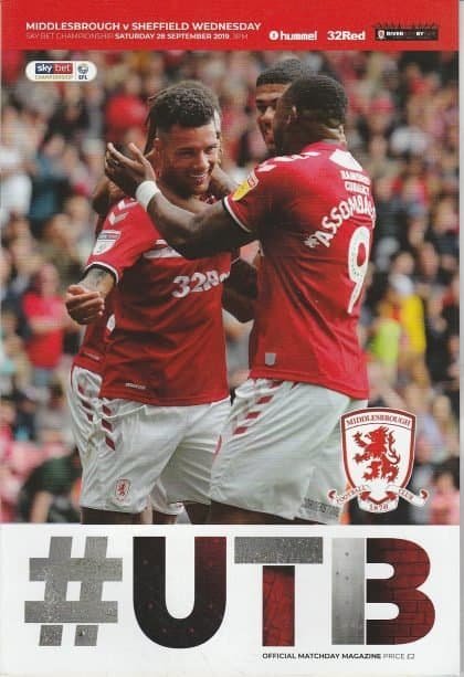 Middlesbrough v Sheffield Wednesday  28-Sep-2019