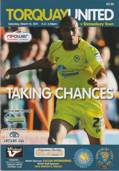 Torquay United v Shrewsbury Town 12-Mar-2011