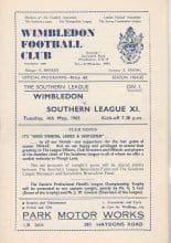 Wimbledon v Southern League XI   04-May-1965
